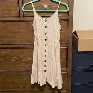 Cream Leopard Print Dress